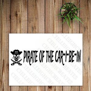 *2 for $20* Pirate of the Car-I-Be-In  vinyl decal sticker Handcrafted